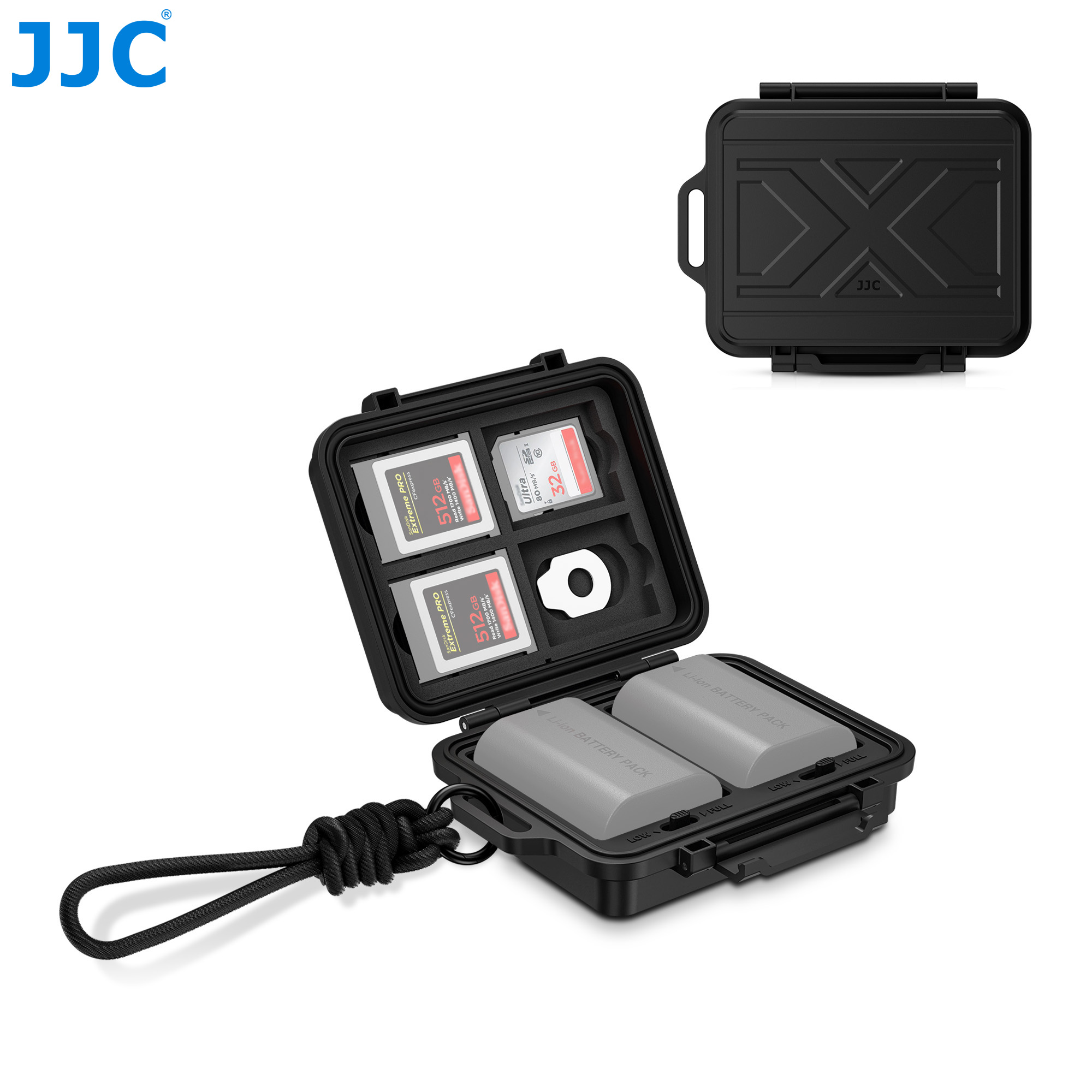 Photography Gear - JJCカメラバッテリーメモリカードケースバッテリーホルダーボックス キヤノンLP-E6、富士NP-W235、オリンパスBLX-1、ソニーNP-FZ100、ニコンEN-EL15対応