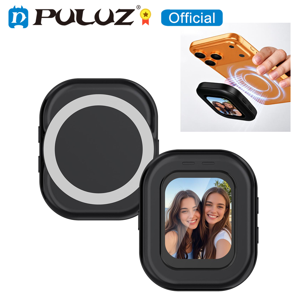 Photography Zoom - PULUZ マグネット式スマホ用Vlog自撮りモニター画面 iOS、Android、HarmonyOS、MagicOS対応 iPhone/Samsung/Huawei用