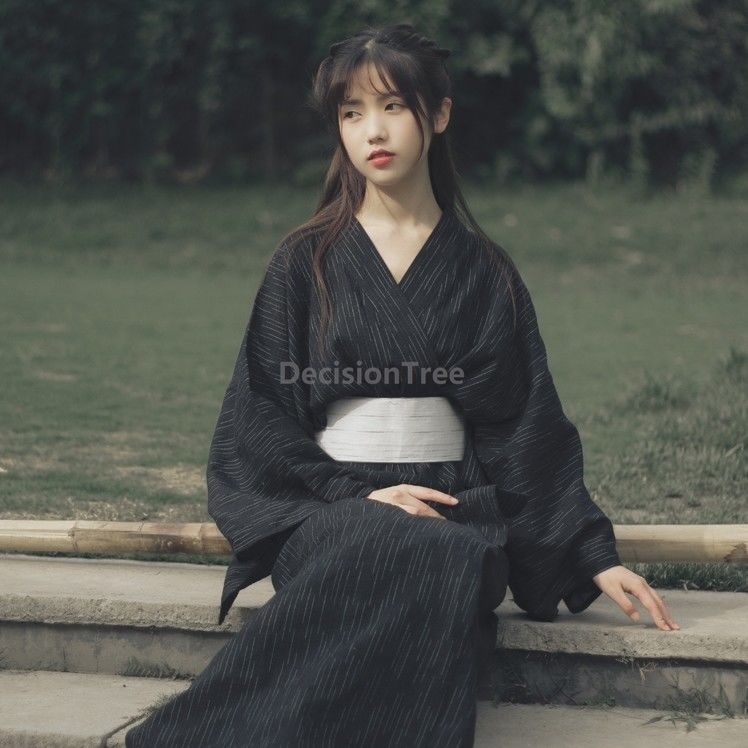 Photography Zen - 2025年禅風シンプル無地着物和風侍コスプレ衣装ヴィンテージ文学芸術写真着物服