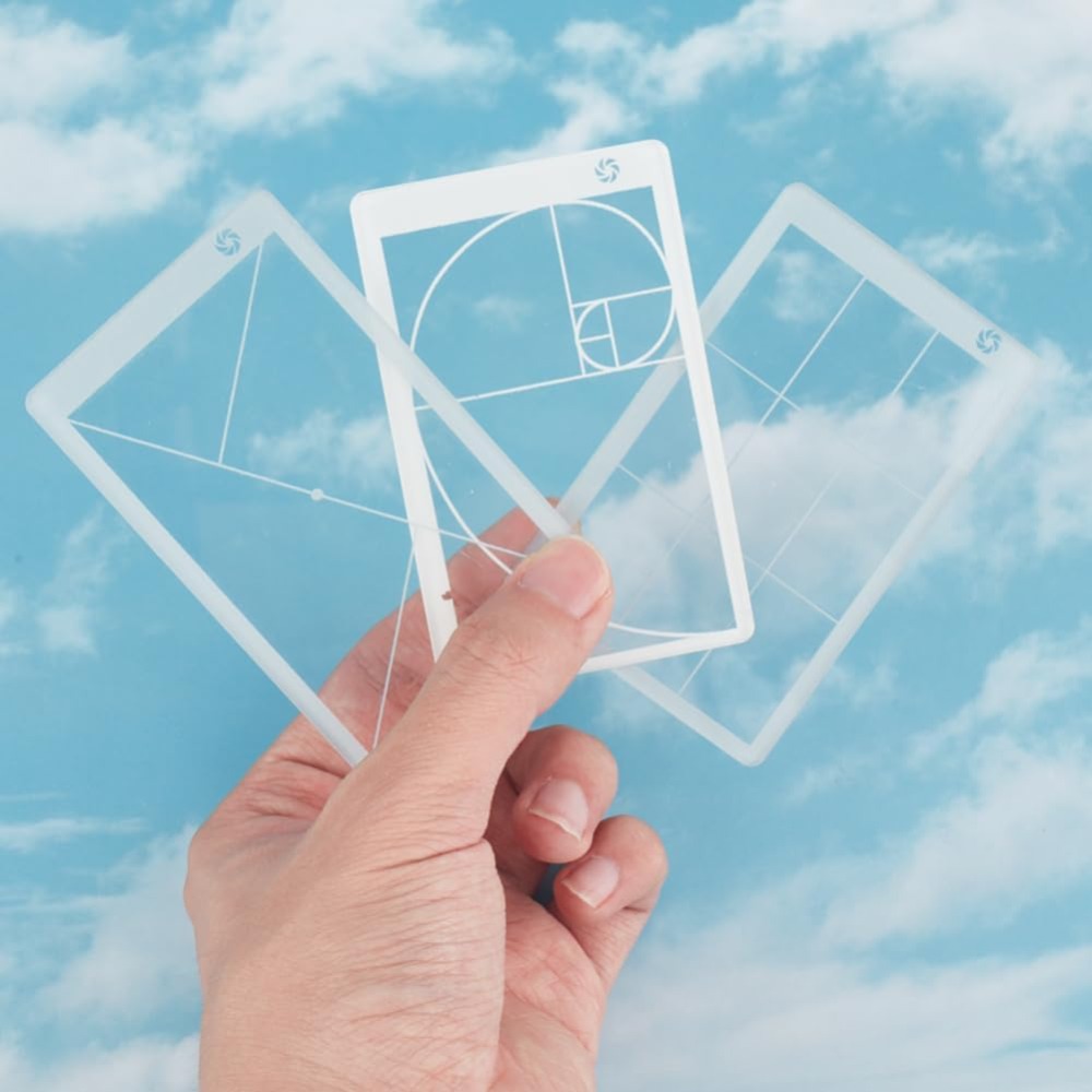 Photography Rules Of Composition - 写真用ゴールデンビューファインダー、写真作成ツール、フィボナッチビューアー、アーティストビューファインダー、秘密のルール、3つのスタイル、3個