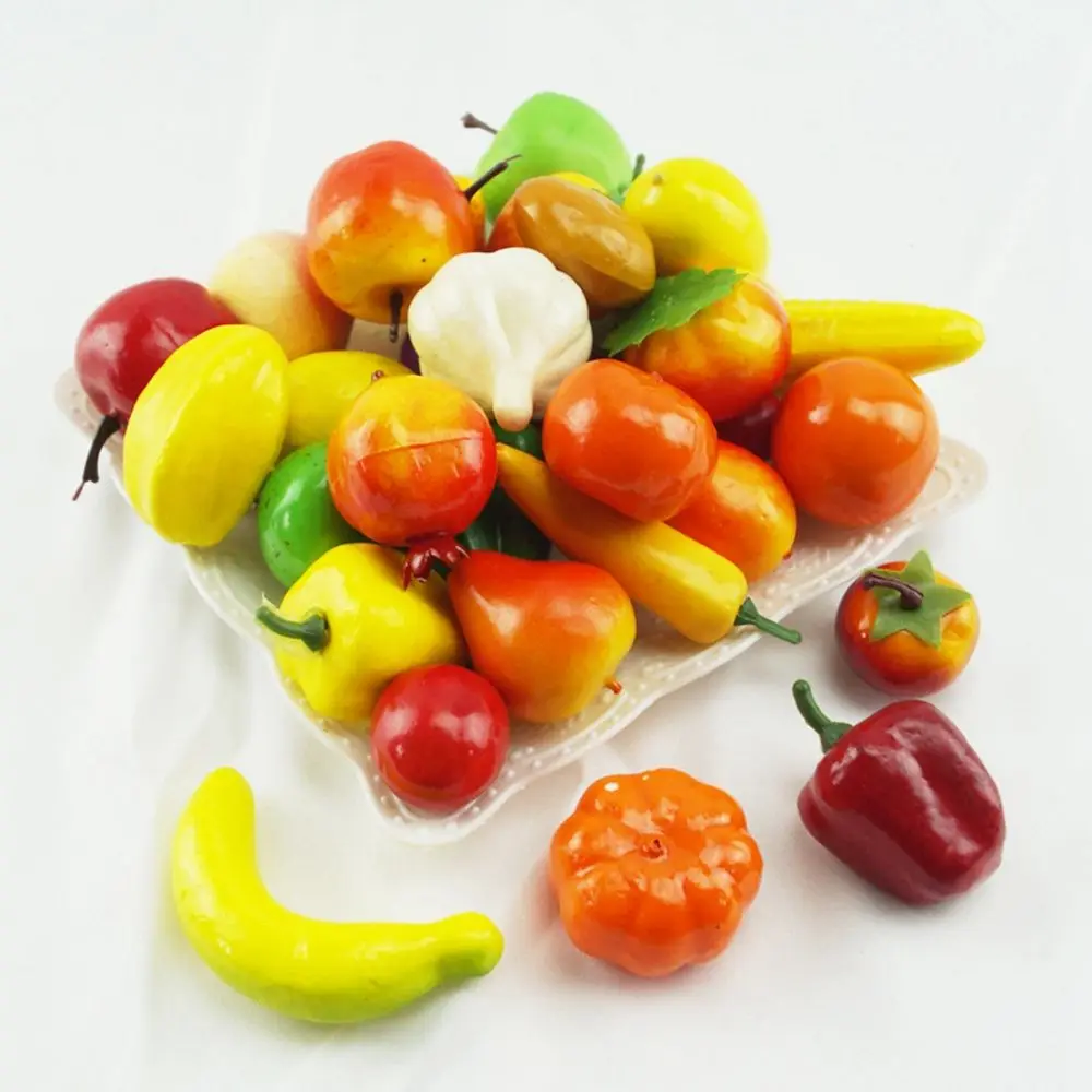 Photography Of Food - 10 個人工偽フルーツミニフルーツシミュレーション果物野菜セット家の装飾飾りクラフト食品写真の小道具