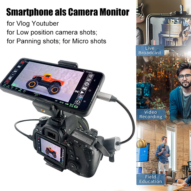 Photography Zoom - HDMI アダプター 4K ビデオキャプチャカード DSLR ビデオカメラ伝送携帯電話スクリーンモニターセット