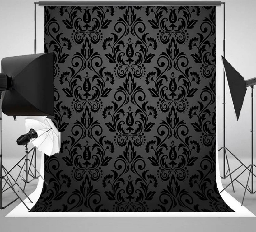 Photography Dark Cloth - 写真スタジオ用の花の背景,青,黒,灰色,白,背景,コンピューター印刷,誕生日パーティー