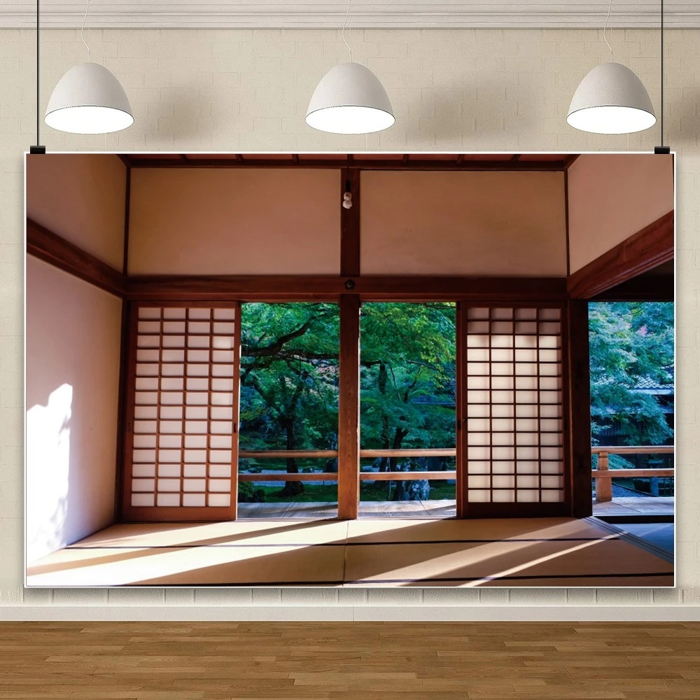 和風インテリア窓桜禅テーマのバナー背景、誕生日パーティーの装 - Photography Zen のレビューと価格