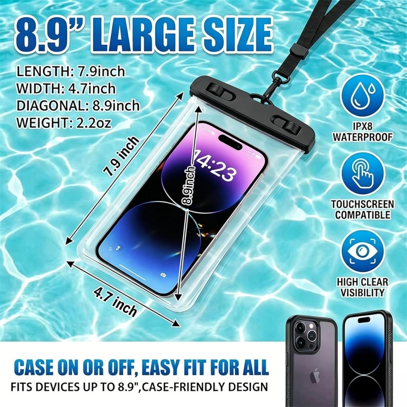 IPX8 フローティング防水電話ポーチ タッチスクリーン ド - Uni Photography のレビューと価格