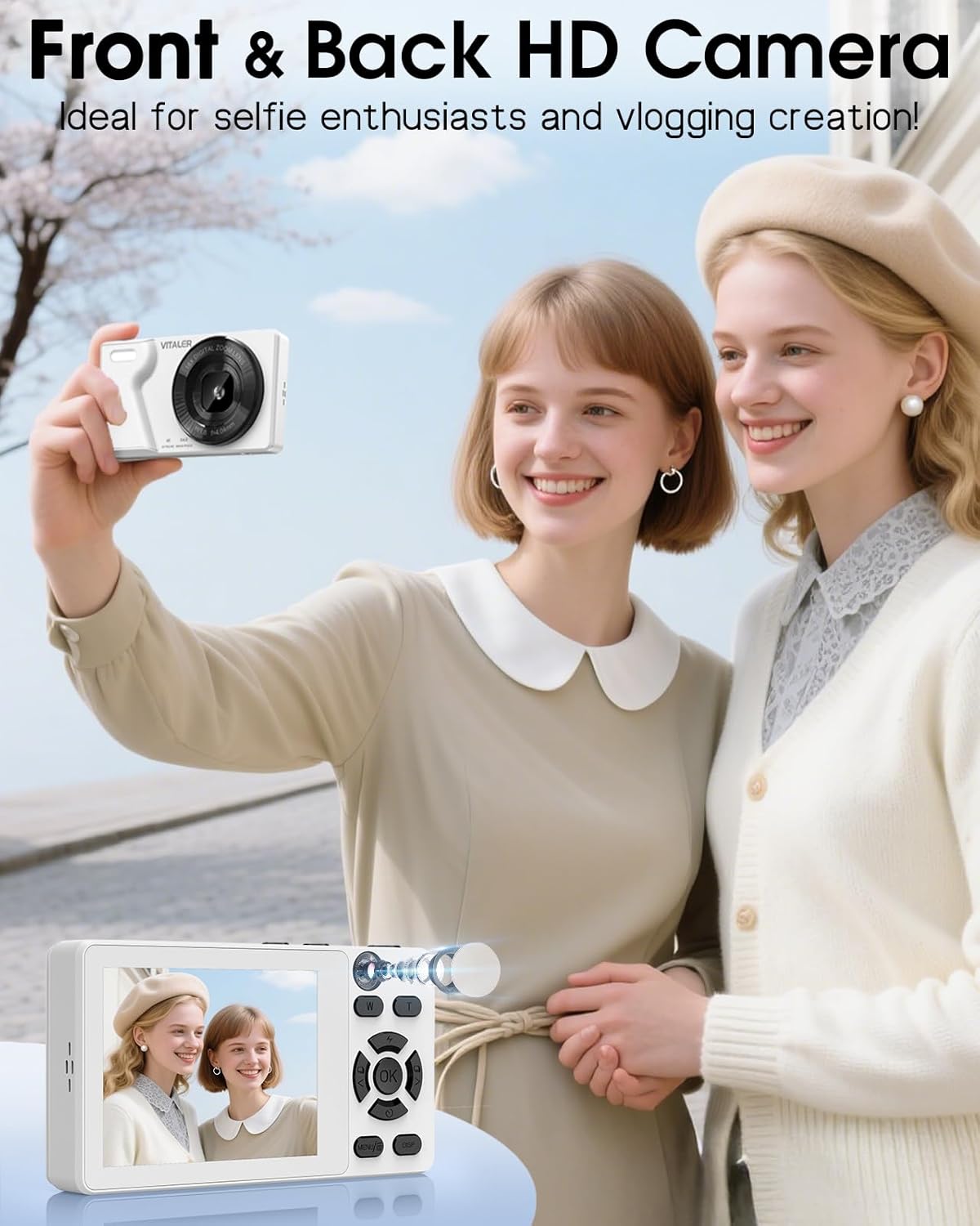 フロントレンズとリアレンズを備えたポイントアンドシュートカメ - Photography Of Memories のレビューと価格