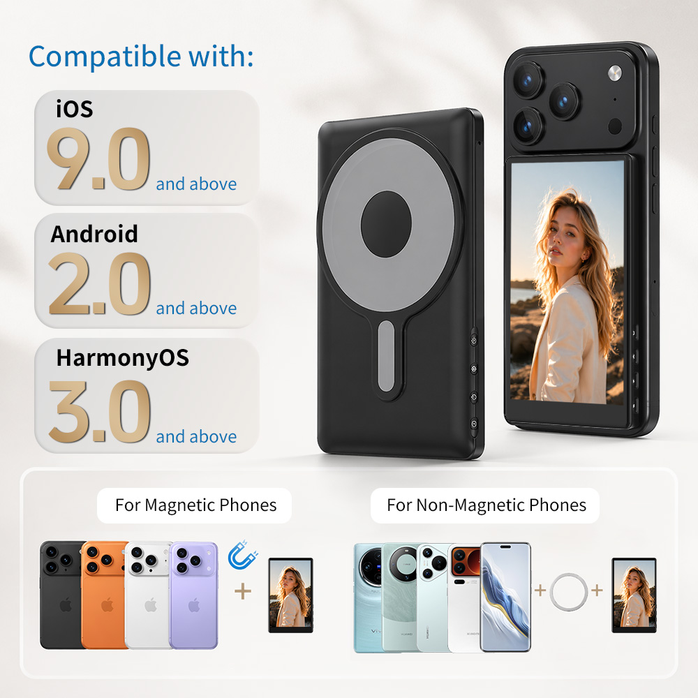 iPhone/Android対応 マグネット式背面カメラモニ - Photography Zoom のレビューと価格