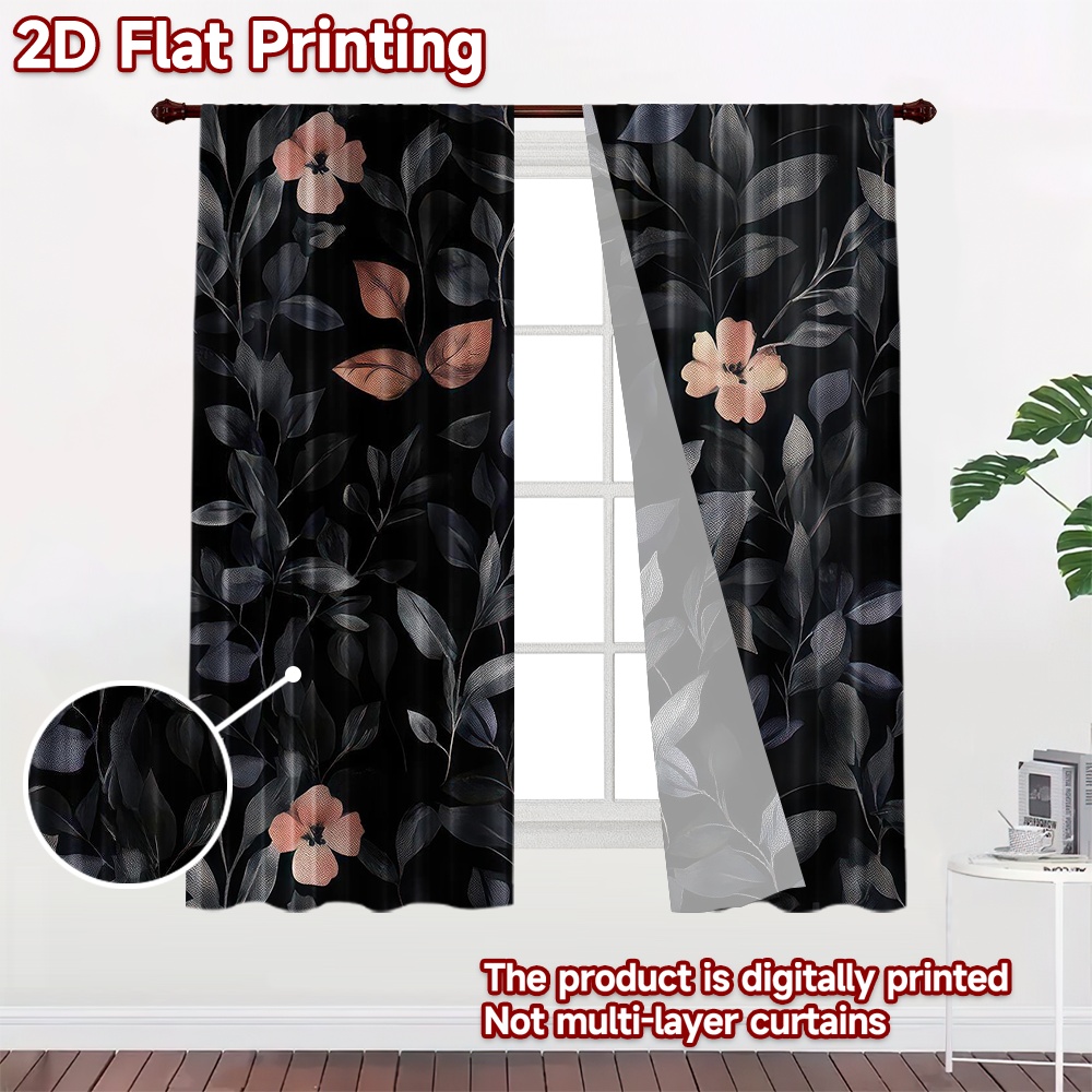 1ピース2Dフラット写真撮影用背景布ダークフローラルリーフ柄 - Photography Dark Cloth のレビューと価格