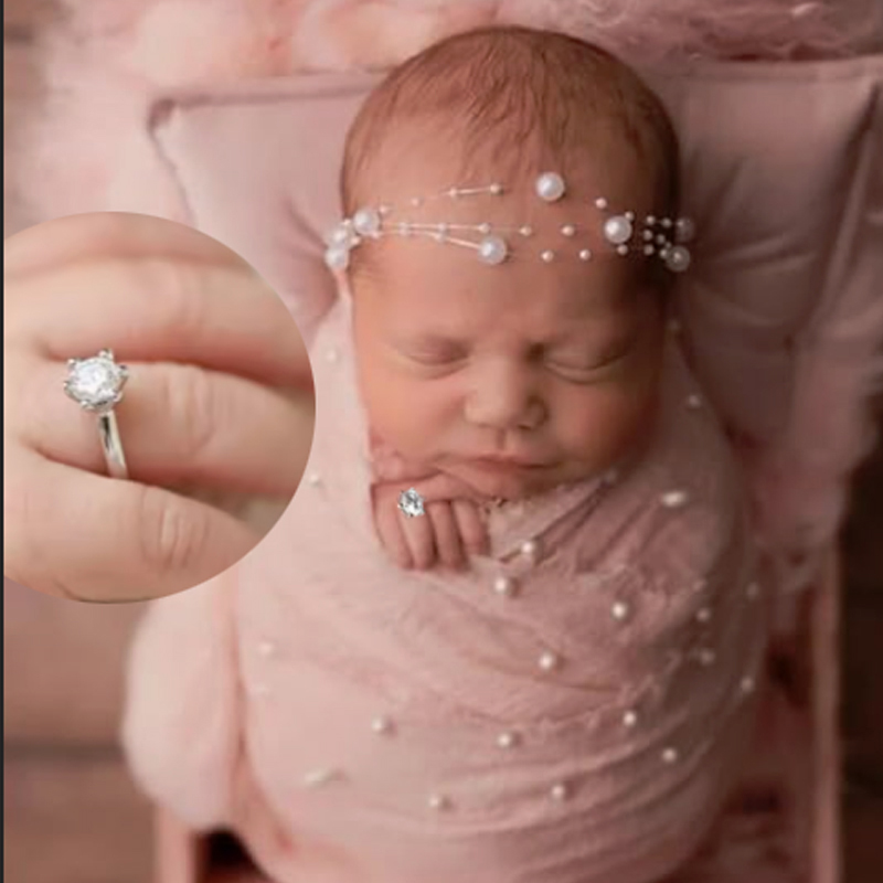 赤ちゃんの写真撮影用リング - 新生児用ラインストーンアクセ - Photography Of Memories のレビューと価格