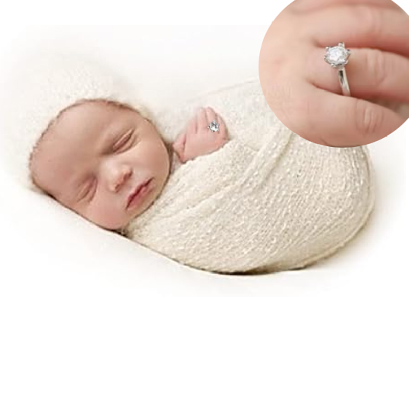 赤ちゃんの写真撮影用リング - 新生児用ラインストーンアクセ - Photography Of Memories のレビューと価格