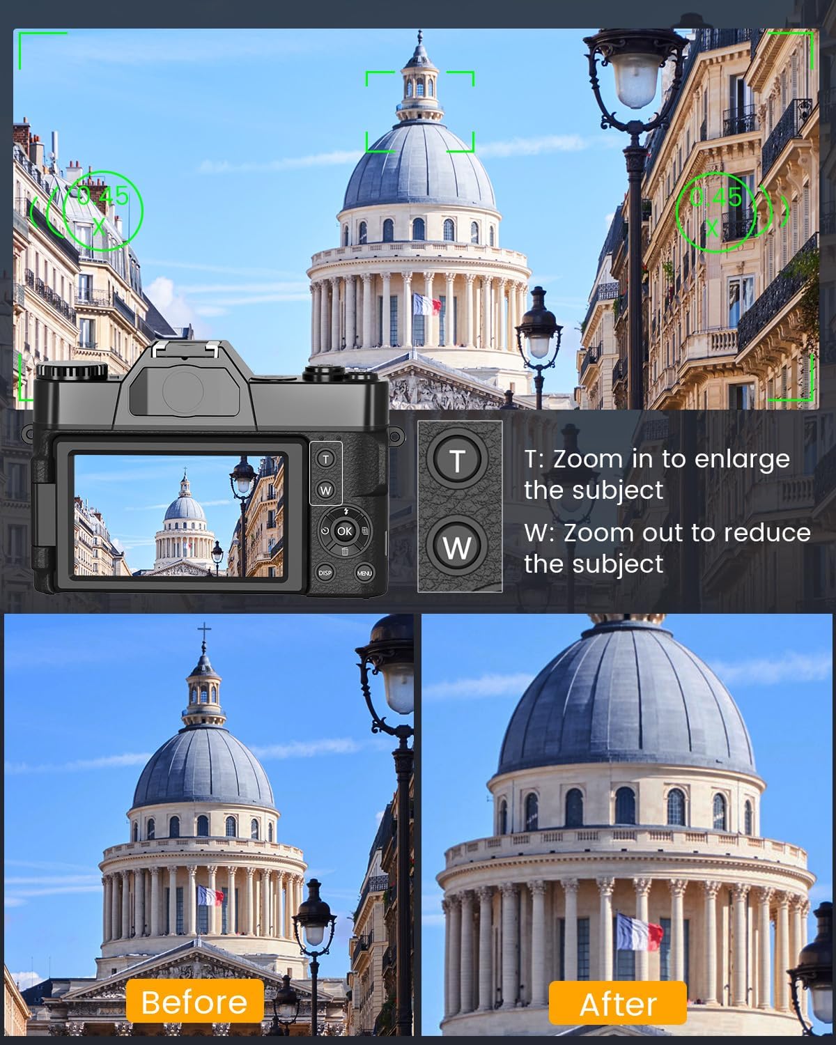 WiFi搭載のVlog撮影・写真撮影用デジタルカメラ、180 - Photography Zoom のレビューと価格