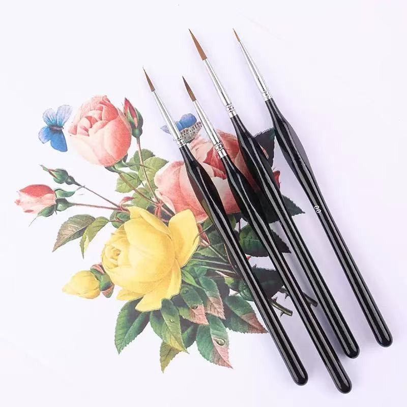 11本入り ブラックセーブル毛 細筆セット - ネイルアート - Photography Fine Art のレビューと価格