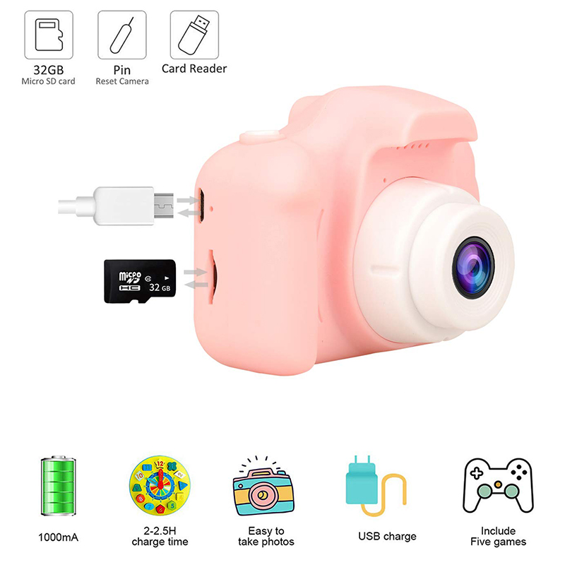 子供用カメラおもちゃミニ HD デジタルビデオ自撮りカメラポ - Photography Of Memories のレビューと価格