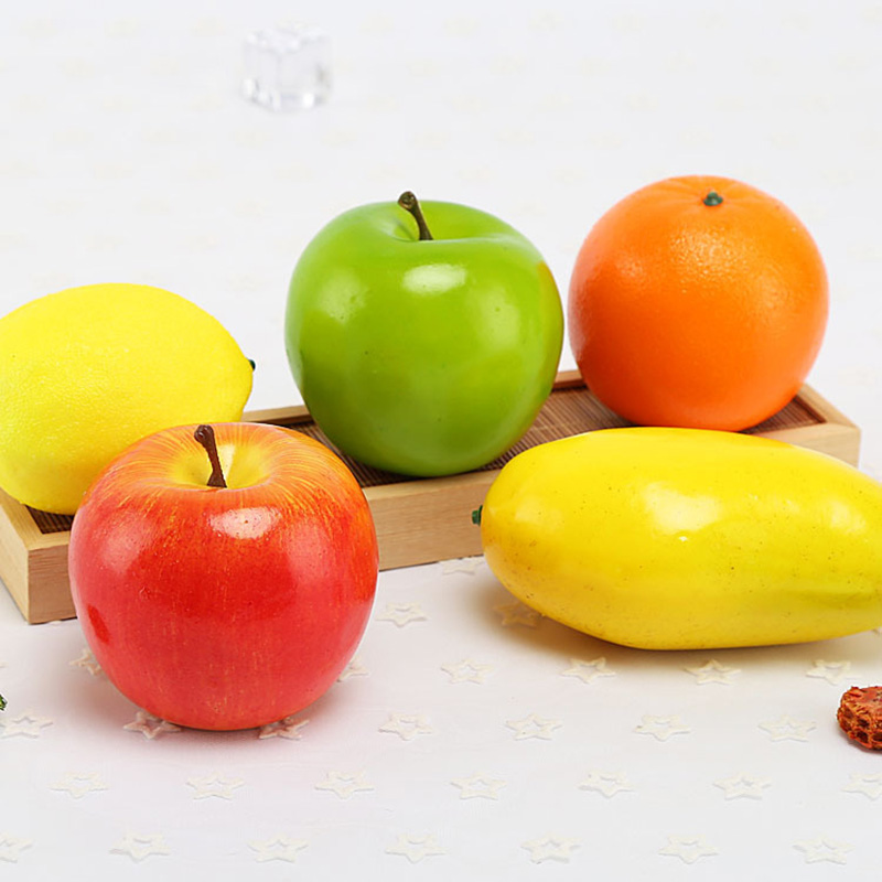 人工リンゴ模造グリーンレッドフルーツフェイクフードオーナメン - Photography Of Food のレビューと価格