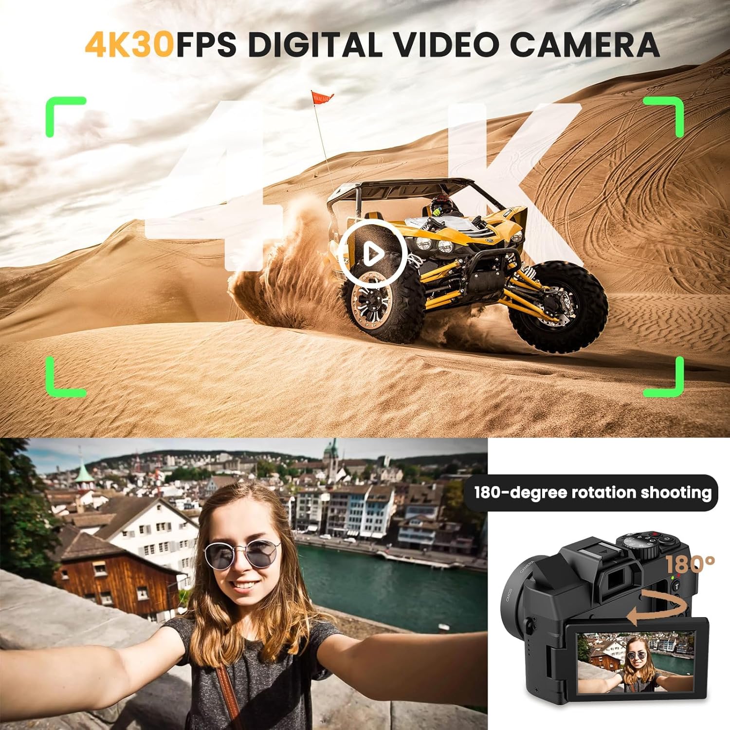 48MPデジタルカメラ WiFiとオートフォーカス機能搭載、 - Photography Zoom のレビューと価格