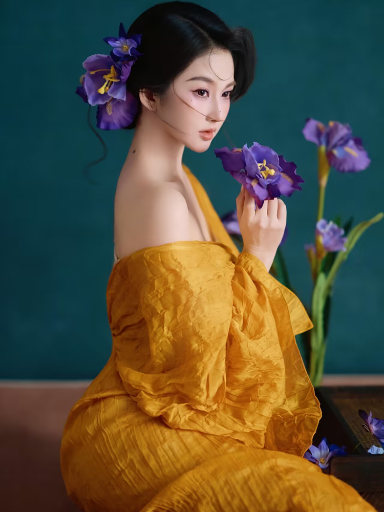 新しいスタジオ中国禅スタイルレトロ油絵シンプルポートレートア - Photography Zen のレビューと価格