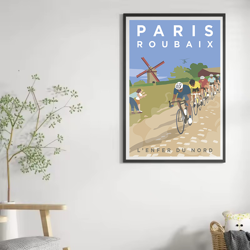 抽象記念碑サイクリング自転車レースツアー都市旅行風景北欧ポス - Photography Urban のレビューと価格