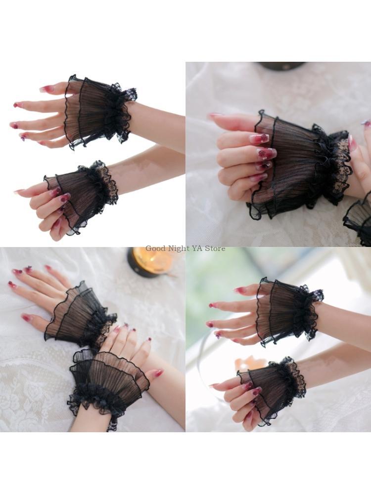 通気性アームカバープリーツレースシアーネイルアート写真小道具 - Photography Gear のレビューと価格