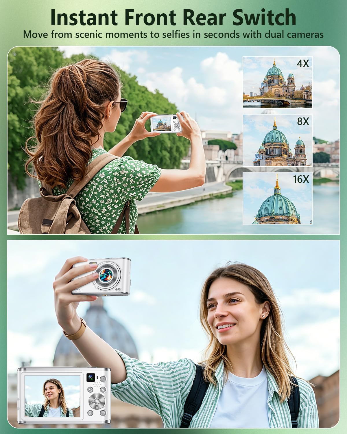 4Kデジタルカメラ（Vlog撮影・写真撮影用）、48MPオー - Photography Zoom のレビューと価格